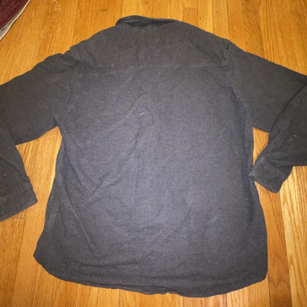 Dkota Grizzly Mens  L charcoal Grey Flannel Shirt Gorpcore Hunting Fishing - Picture 6 of 6